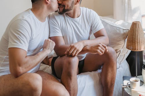 Free Two Men Kissing Stock Photo