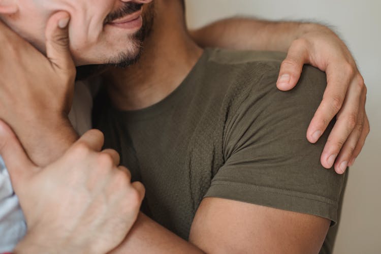 Gay Couple Embracing