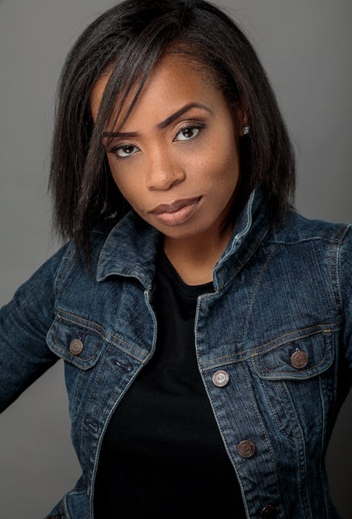 Black shirt with clearance blue denim jacket