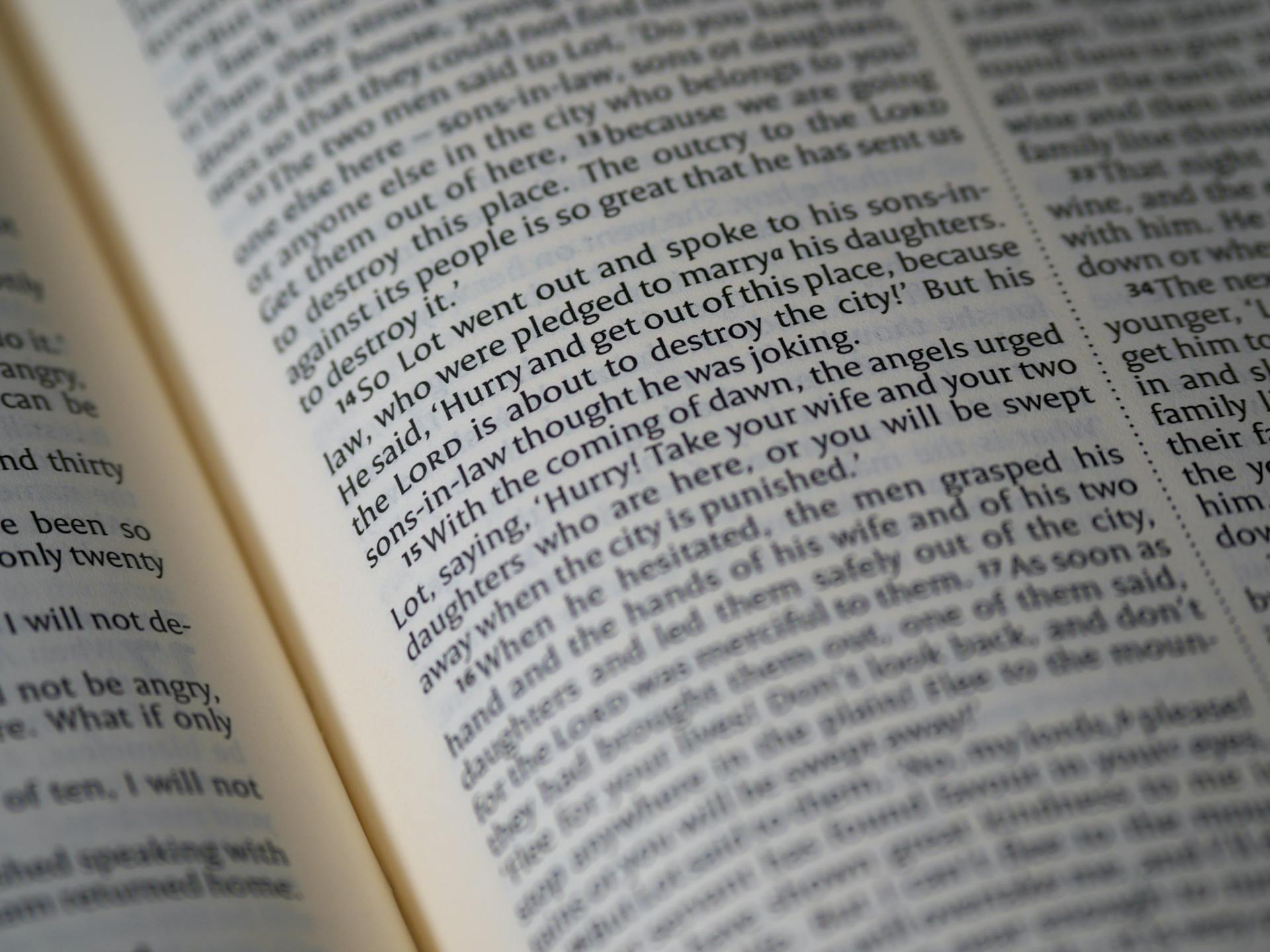 Close Up View Of Writings On A Page Of A Holy Book