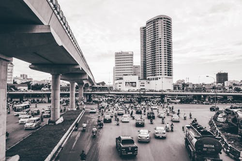 Бесплатное стоковое фото с автомобили, вьетнам, дорога с интенсивным движением