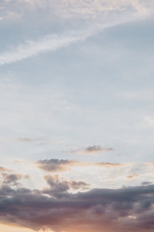 Vertical Shot of Sky with Clouds