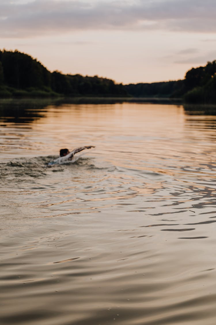 A Person Doing Swimming