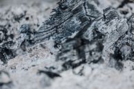Charcoal Covered with White Ashes