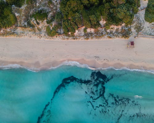 Blue Water on Shore