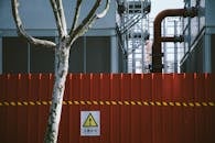 Warning Sign on Fence