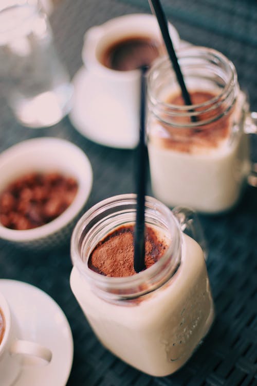 Photo of a Smoothie in Mason Jar