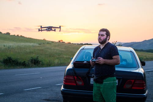 Free stock photo of car, drone, highway