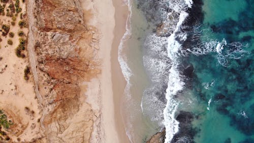 Foto stok gratis fotografi drone, fotografi udara, garis pantai