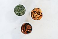 Brown Almond Nuts on White Ceramic Bowl