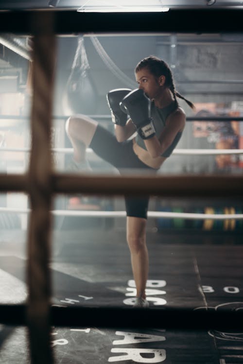 Kick boxing not man not woman hi-res stock photography and images