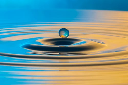 Close-Up Shot of a Water Droplet