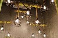 Brown and White Pendant Lamps