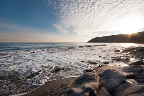 Ilmainen kuvapankkikuva tunnisteilla auringonlasku, Cornwall, hiekkaranta