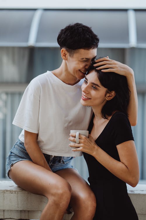 Free A Happy Couple Hugging Stock Photo