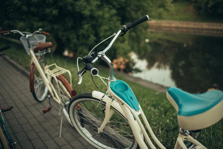 Bicycles Near A River