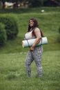 Smiling Woman Going on Picnic