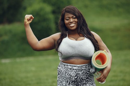 Plus Size Woman Exercise in Park