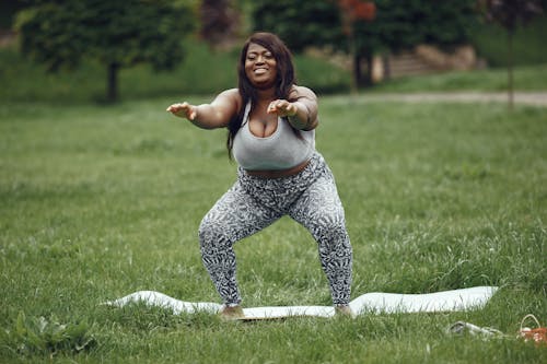 A Woman Doing a Yoga