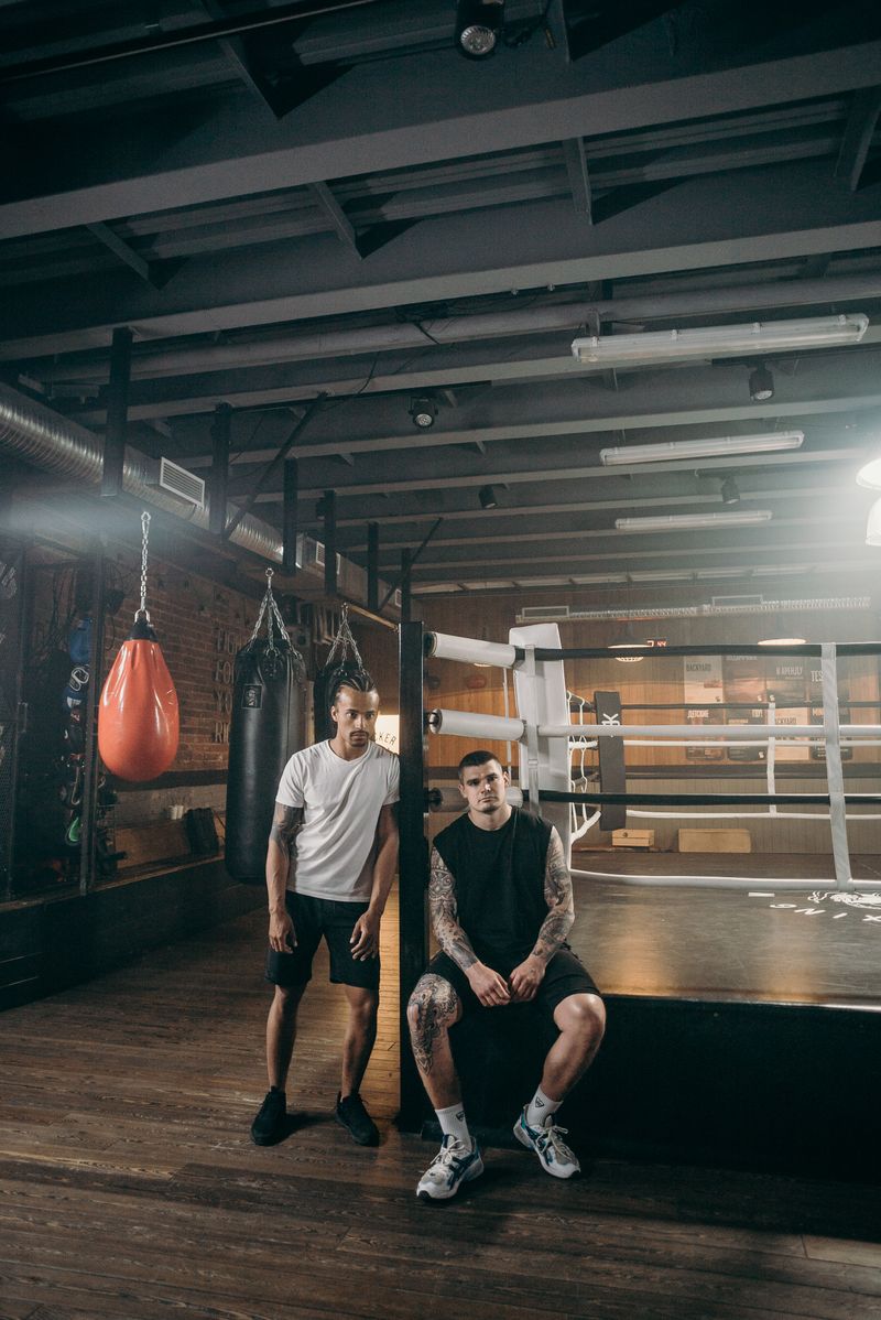 Group of boxers standing with their coach at Magrath Boxing Club