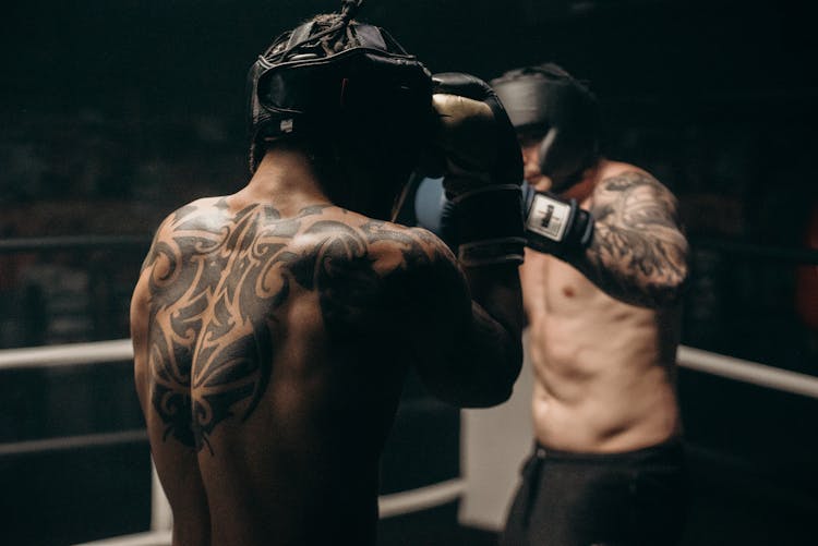 Man In Black Boxing Gloves