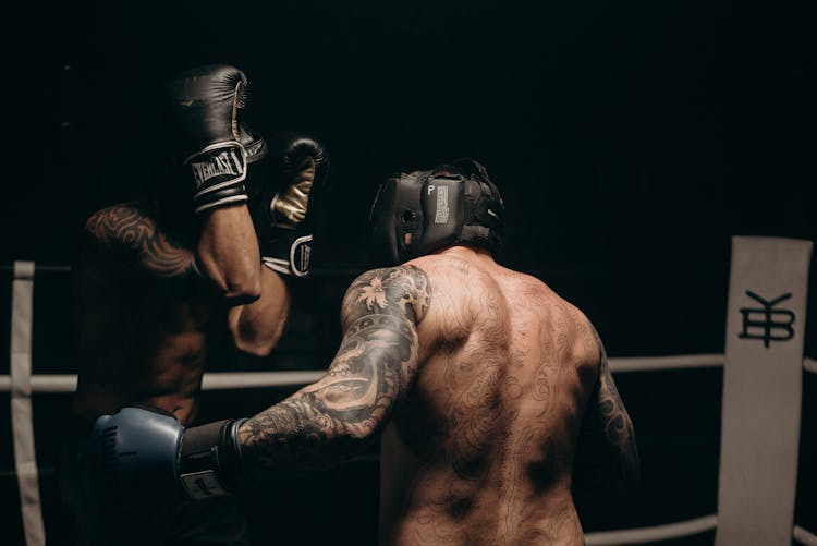 Man In Black Boxing Gloves