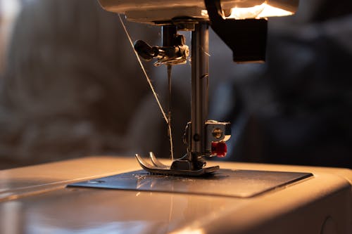 Close-Up of a Sewing Machine