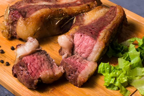 Close-up Photo of Sliced Grilled Meat 