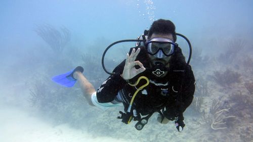 Scuba diver underwater