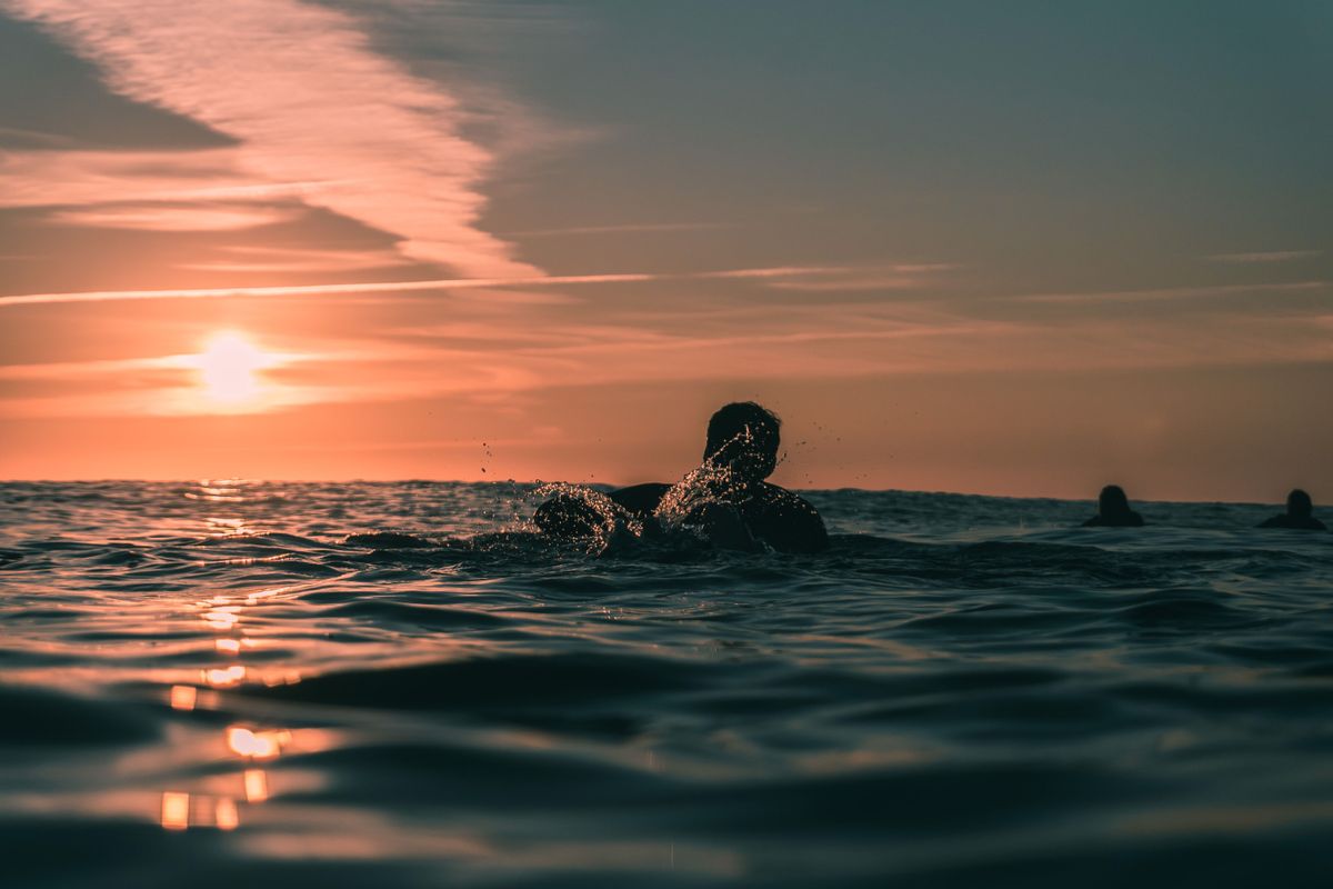 Sunset Swim & Sparkling Wine Bliss