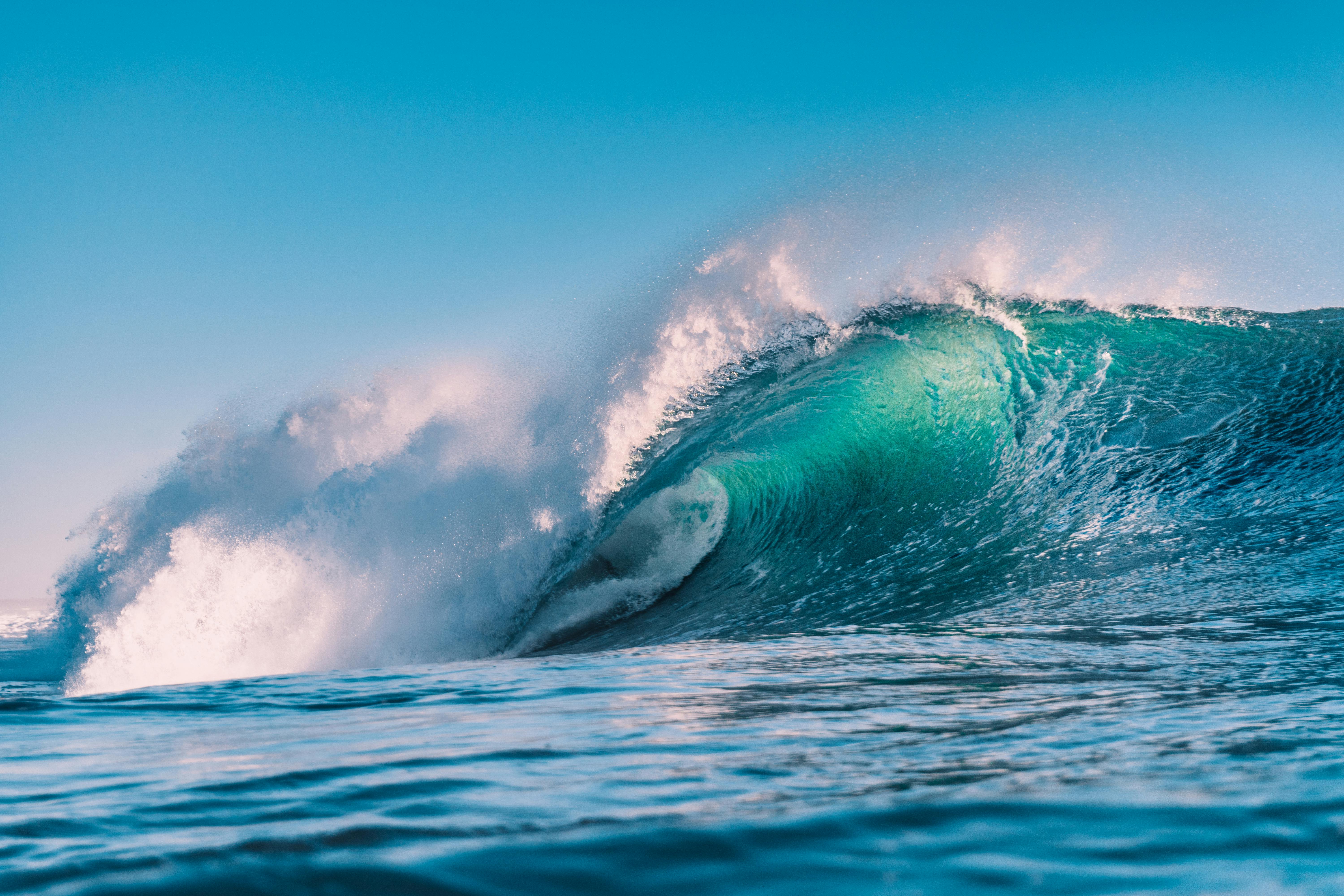 Wave on Sea under Clear Sky