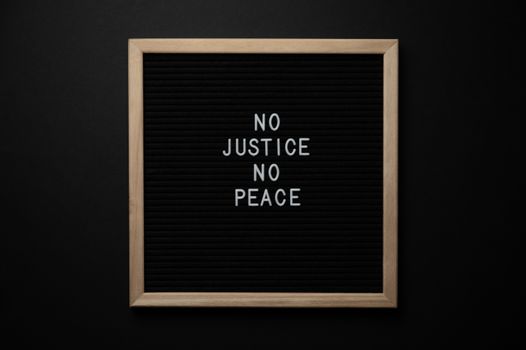 Overhead view of white inscription on center of chalkboard located on black background
