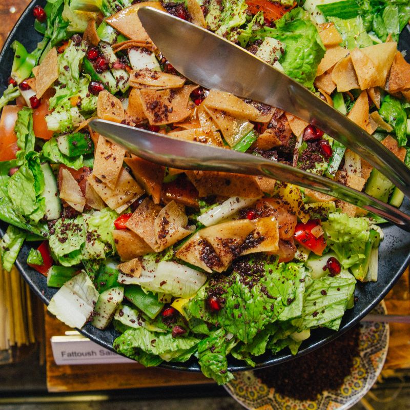 Shirazi Salad with Romaine and Dried Mint