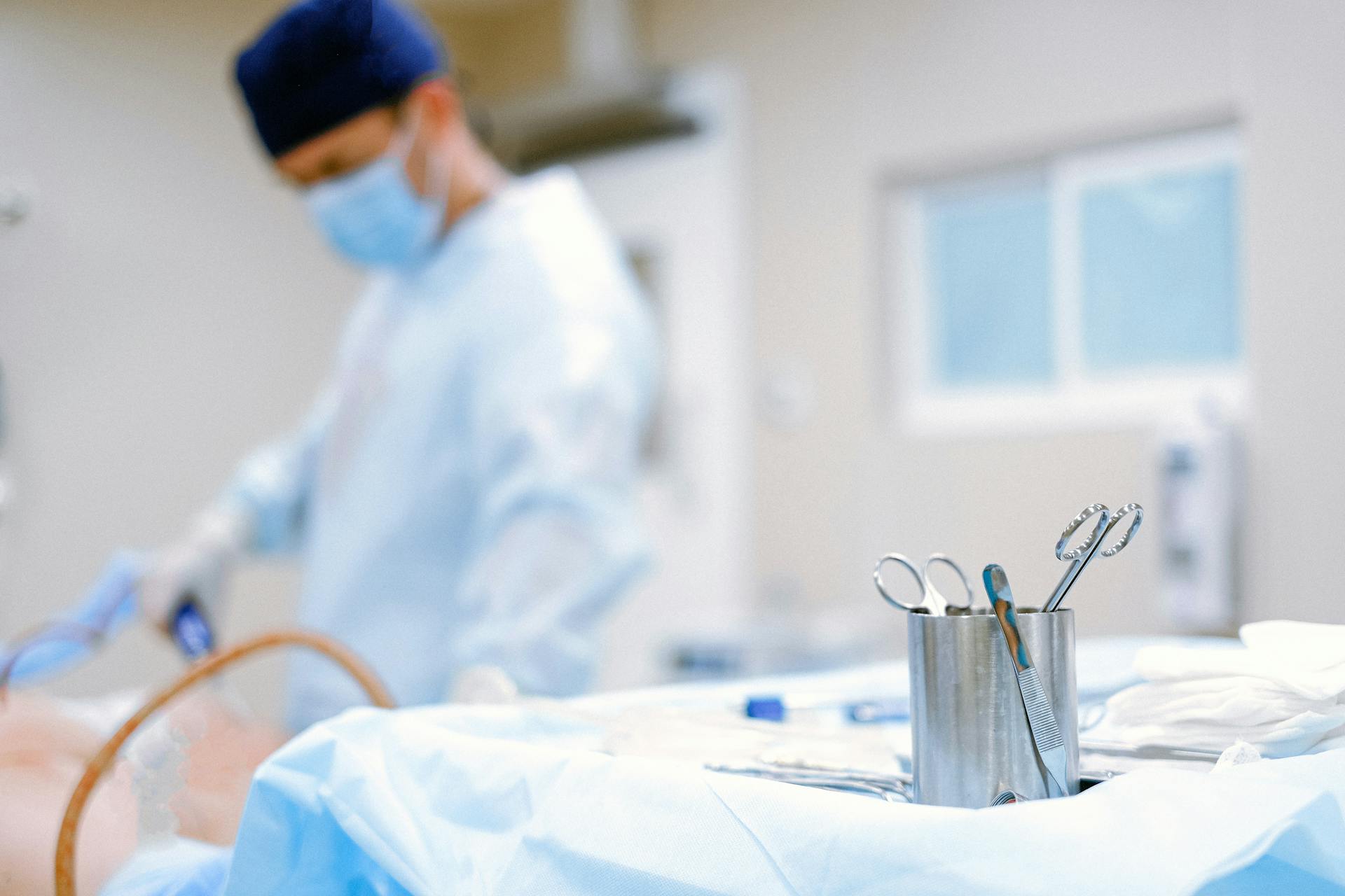 Medical Instruments, Doctor and Patient in Operation Room