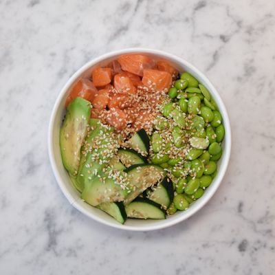 A salmon poke bowl — photo by Kei Scampa on Pexels
