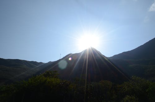 Free stock photo of mountains, sun, sunset