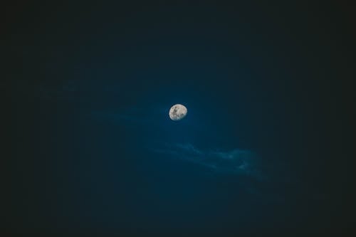 Free Solitude Moon in sky at night Stock Photo