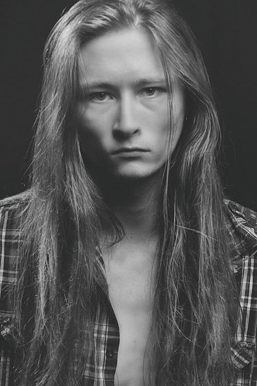 Free Black and White Photo of a Serious Woman Stock Photo