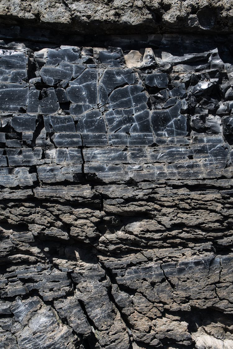 Close Up Of Obsidian In Rock