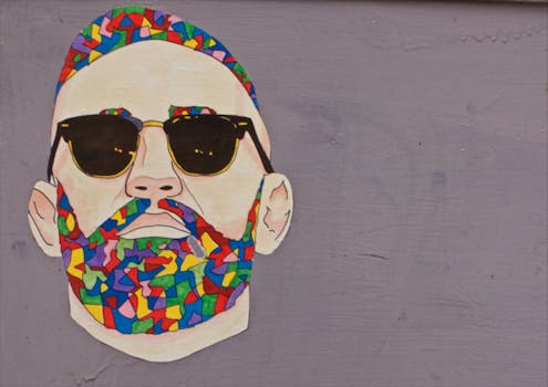 Free stock photo of man, sunglasses, art, graffiti