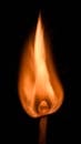 Close-Up Photograph of a Burning Matchstick