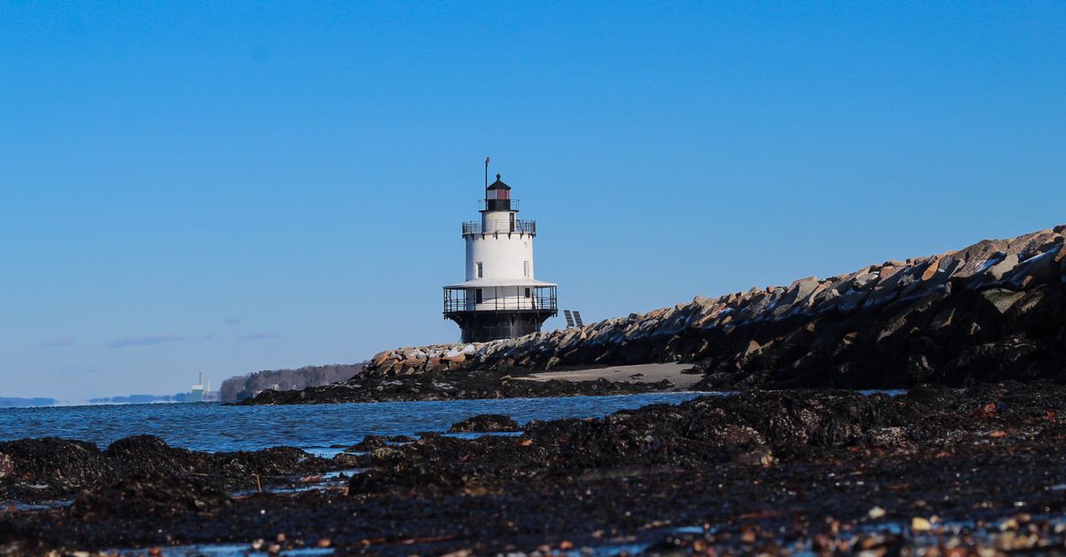 Spring Point Ledge Lighthouse in South Portland, Maine