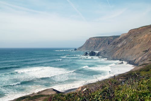 Waves Crashing on Shore