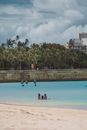 People Swimming on Beach