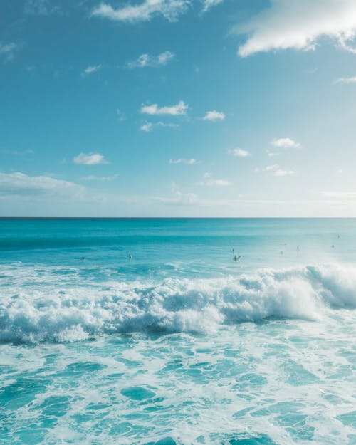 Gratis lagerfoto af blå baggrund, bølge, hav