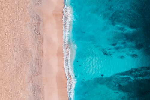 Aerial View Photography of a Turquoise Beach