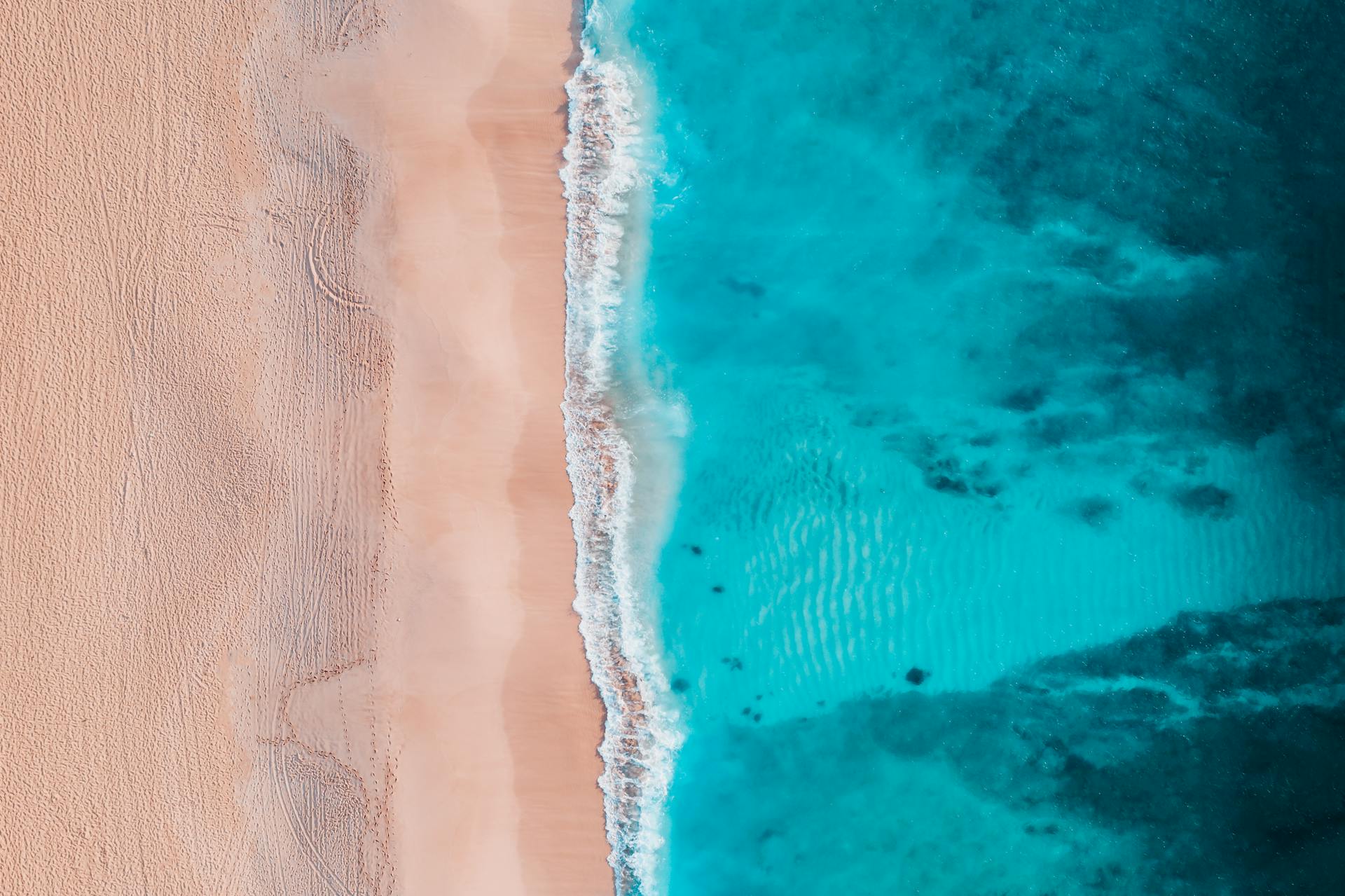 Aerial View Photography of a Turquoise Beach