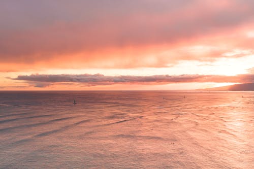 Free Scenic View of a Calm Sea during Sunset Stock Photo