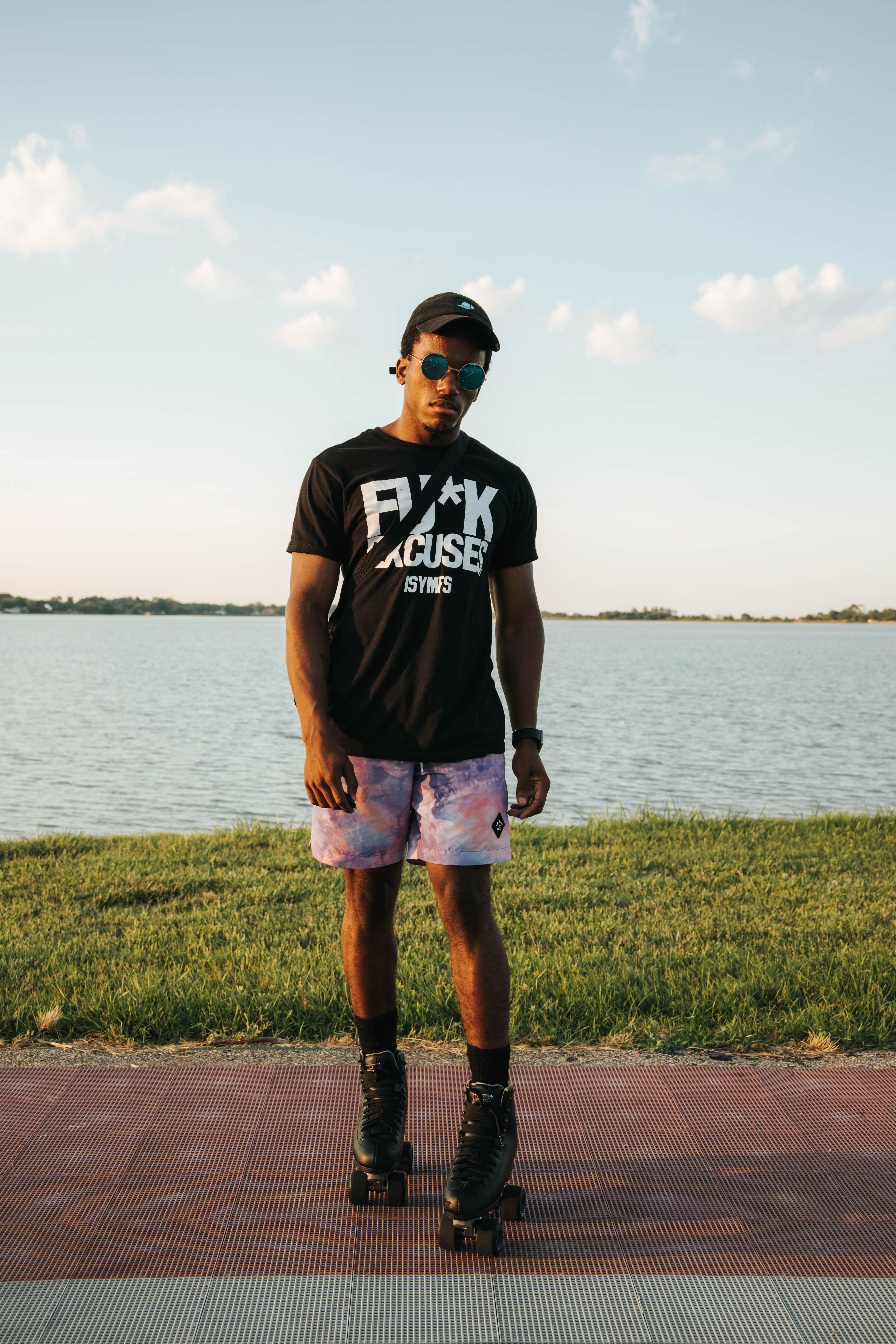 Camiseta Oversized Preta Estampada