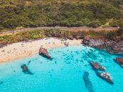 Aerial Photo of Beach and Sea 